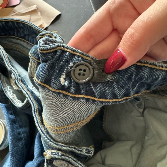 Old Navy Extra High Rise Sky High Wide Leg Jeans size 18 CUSTOM WAISTBAND - Picture 5 of 6